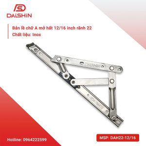 Bản lề chữ A mở hất rãnh 22-– DAH22-12/16