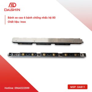 BÁNH XE CAO 6 BÁNH CHỐNG NHẤC HỆ 80